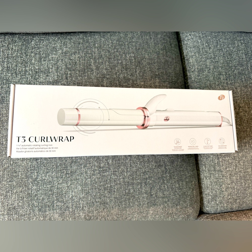 Brand new T3 curl wrap, 1 & 1/4” automatic rotating curling iron